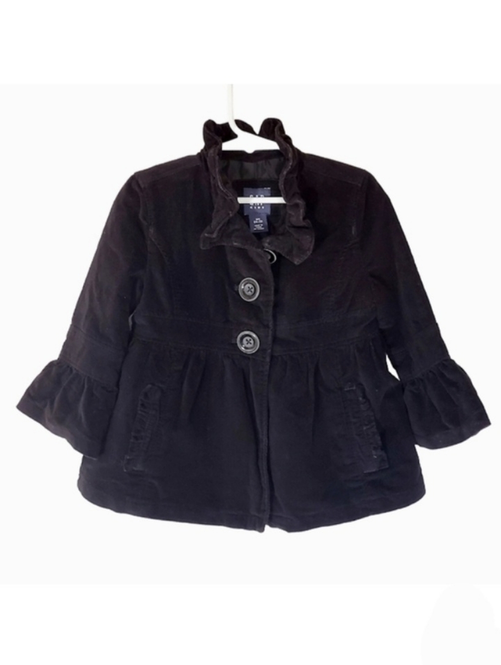 Gap Kids Velvet Jacket Black Size XS (4/5)